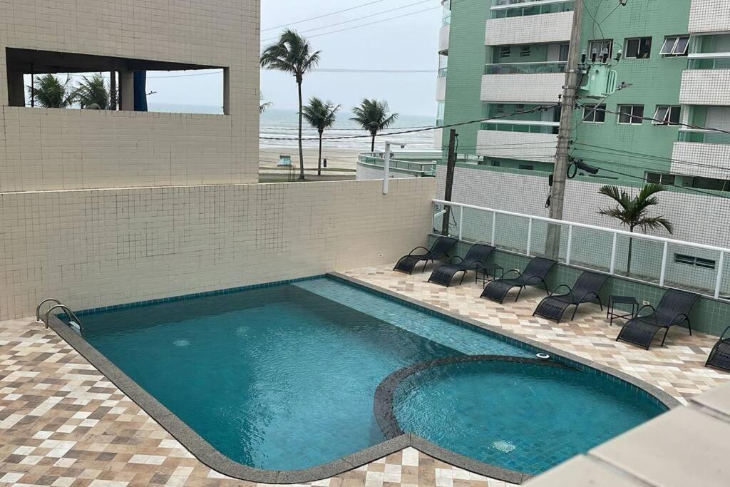 Apto Pe Na Areia Vista Mar Praia Grande  Exterior foto